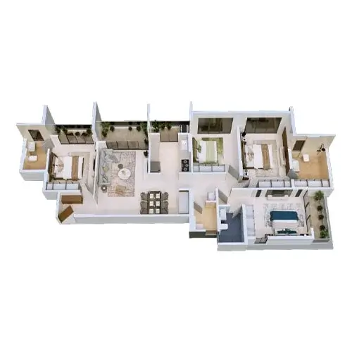EH Sky Tower Bavdhan 4 BHK Floor Plan Image